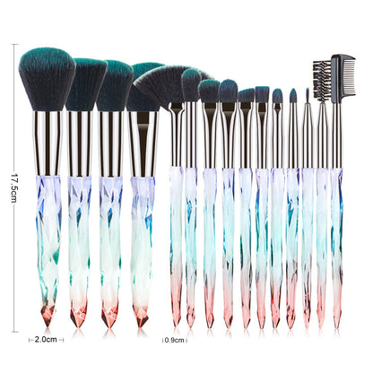 15 pcs Makeup Brushes Diamond Crystal