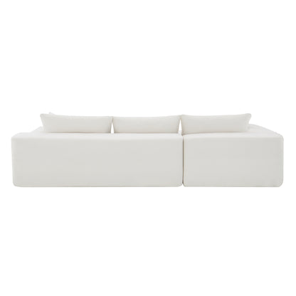 Modular Sectional Living Room Sofa Set Modern Minimalist Style Couch White