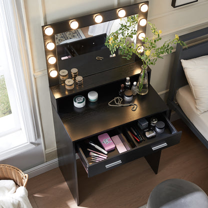 Makeup Vanity Desk with Mirror & Light