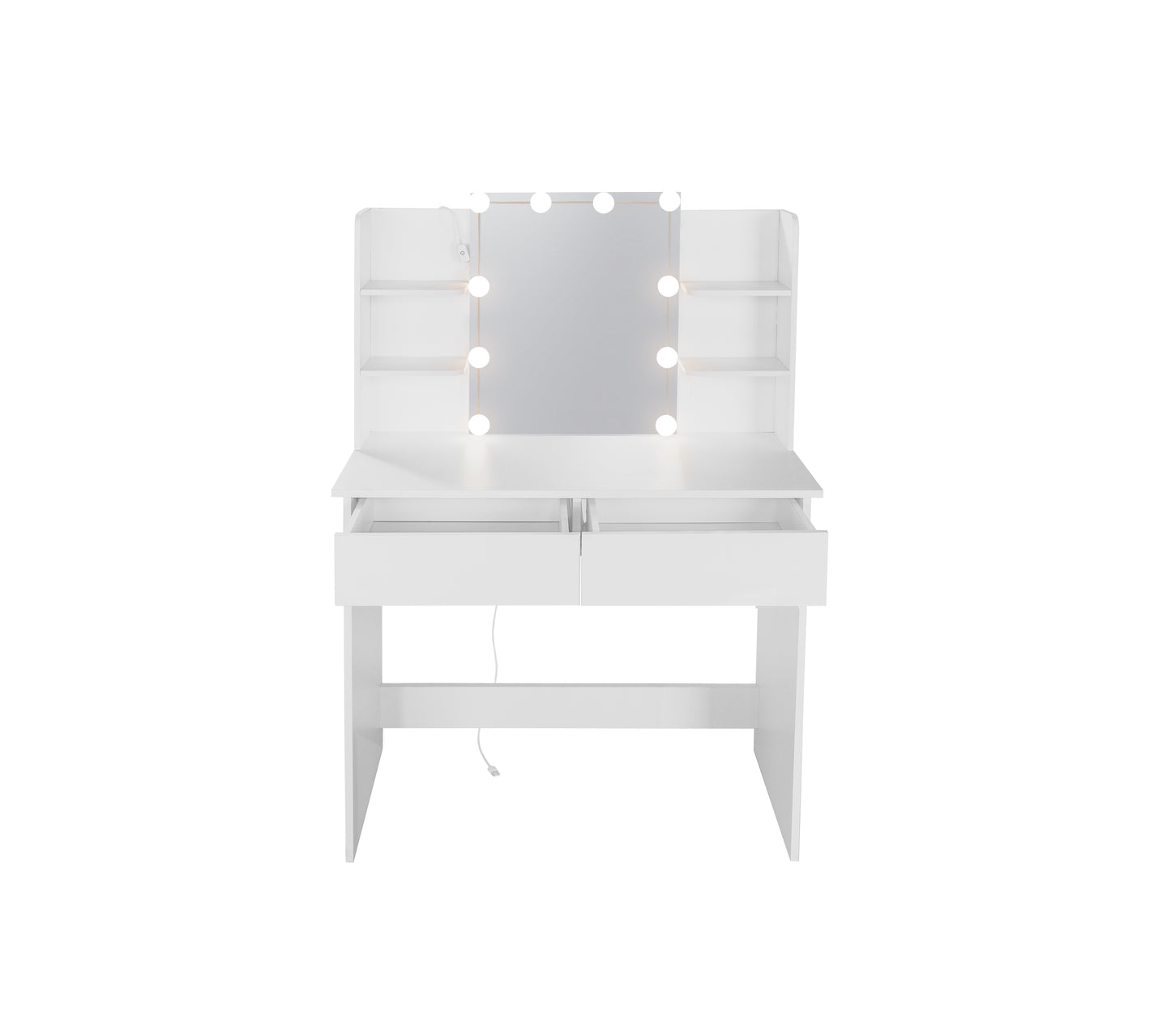 Makeup Vanity Desk With LED Lighted Mirror