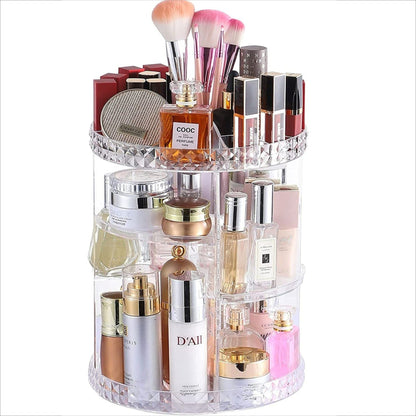 Rotating cosmetic storage box