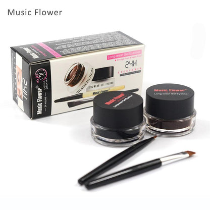 2 in 1 Coffee + Black Gel Eyeliner Make Up Waterproof