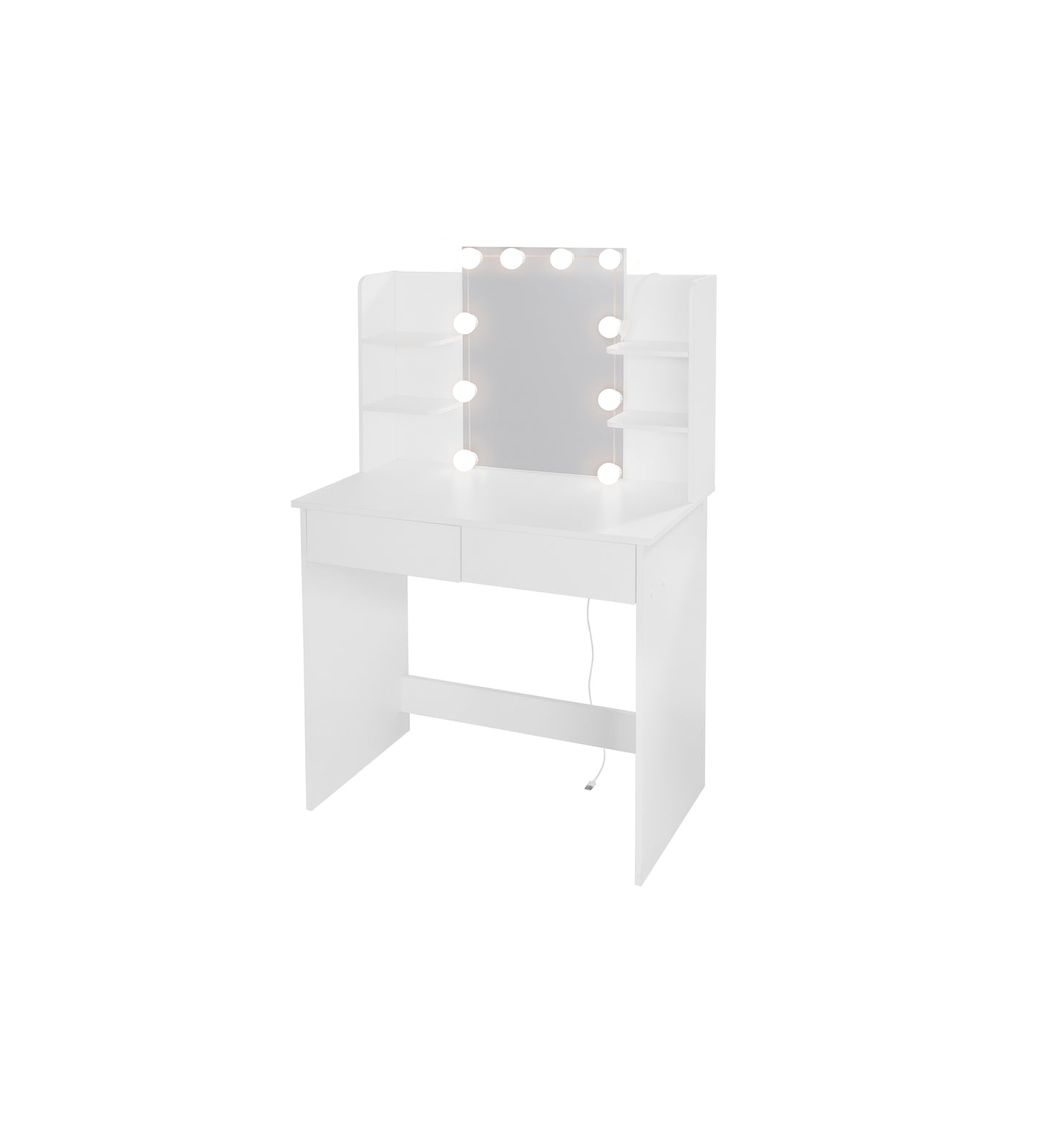 Makeup Vanity Desk With LED Lighted Mirror