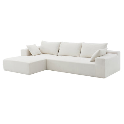 Modular Sectional Living Room Sofa Set Modern Minimalist Style Couch White