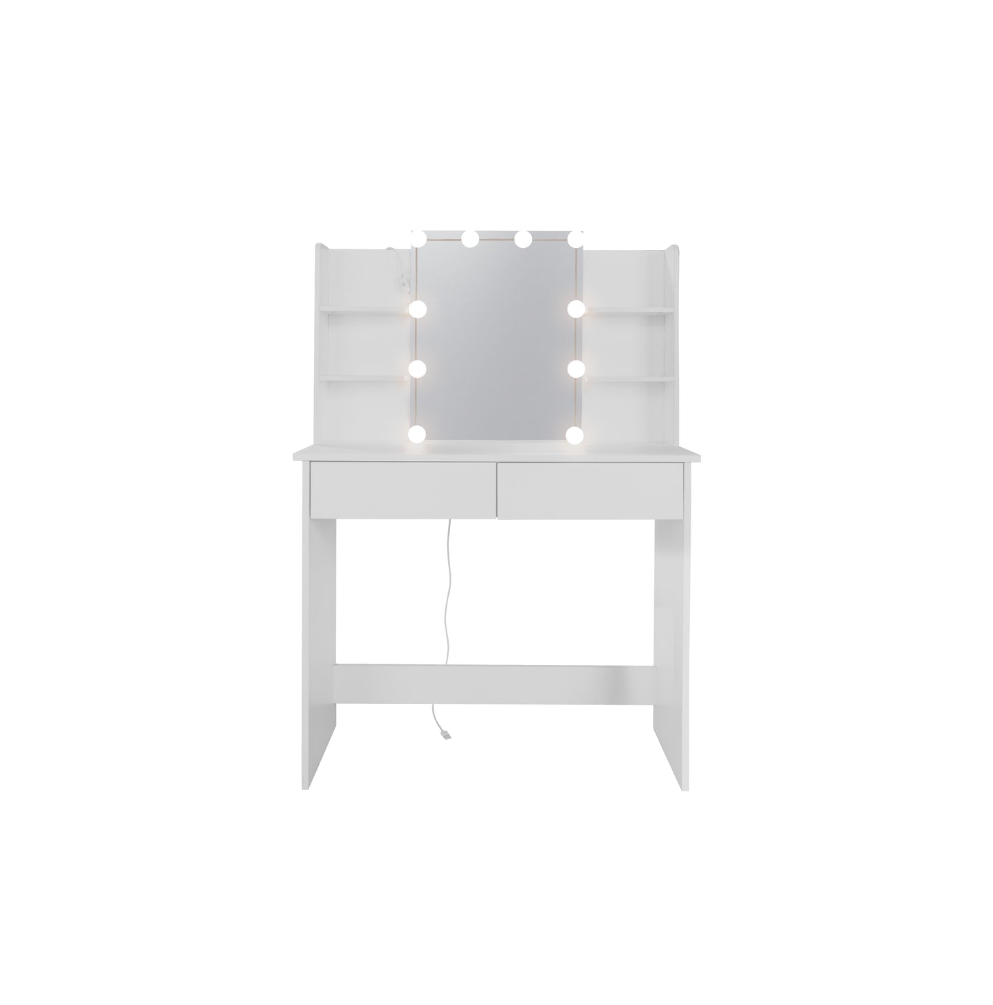 Makeup Vanity Desk With LED Lighted Mirror