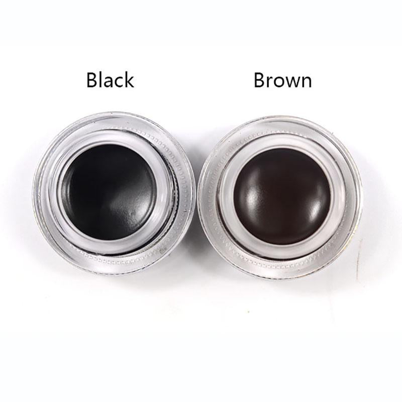 2 in 1 Coffee + Black Gel Eyeliner Make Up Waterproof