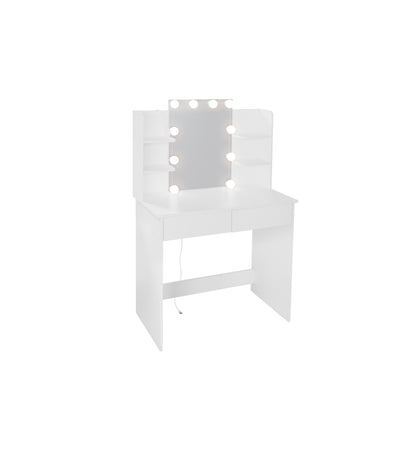 Makeup Vanity Desk With LED Lighted Mirror