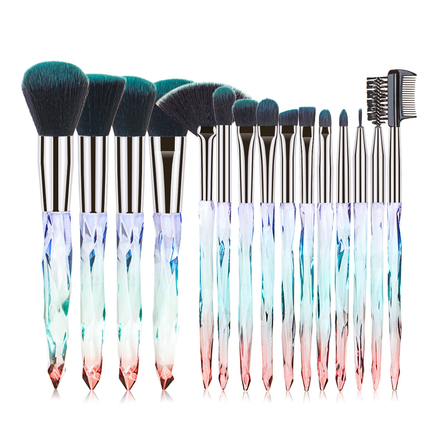 15 pcs Makeup Brushes Diamond Crystal