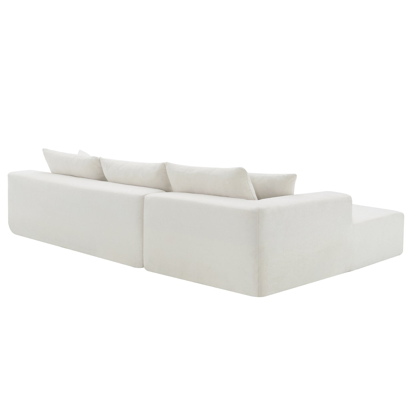 Modular Sectional Living Room Sofa Set Modern Minimalist Style Couch White