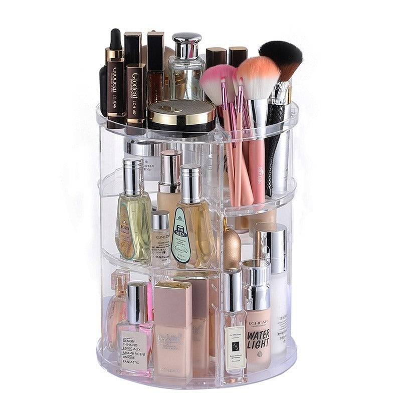 Rotating cosmetic storage box