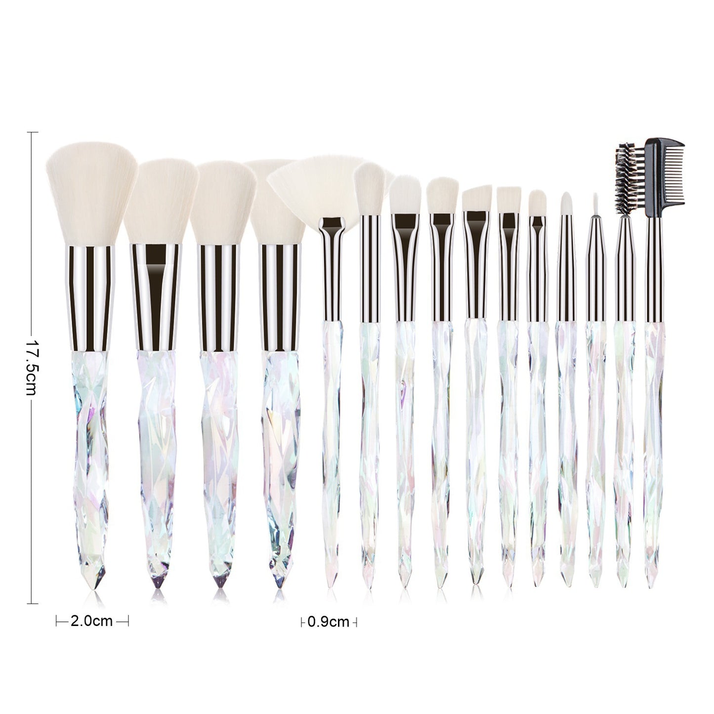 15 pcs Makeup Brushes Diamond Crystal